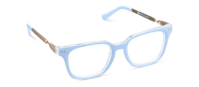 Peepers Sidebar Blue Light Reading Glasses - Light Blue/Rosemary Stripe Lavendar
