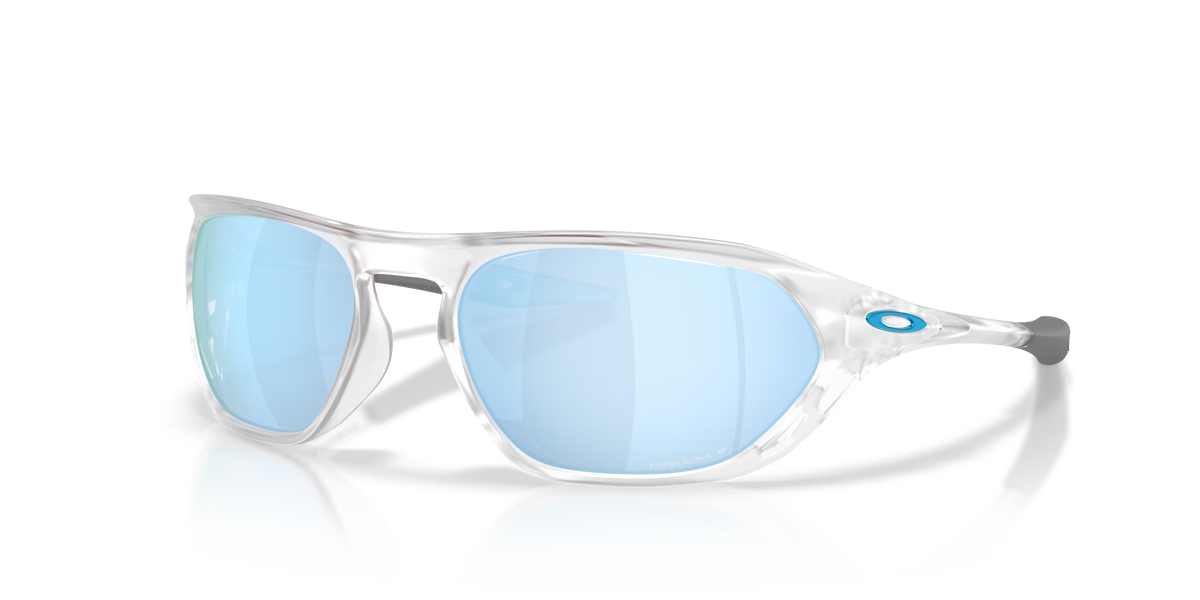 Oakley Cage Jacket Polarized Sunglasses - Matte Clear/Prizm Deep Water