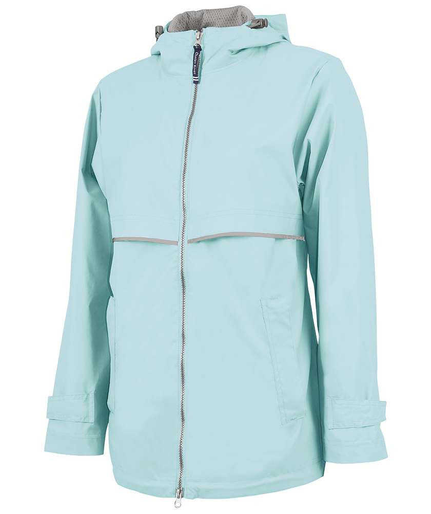 Charles River Women's New Englander Rain Jacket-Aqua