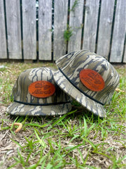 Dirty Marsh outfitters Youth Classic Leather Patch Hat - Bottomland Camo
