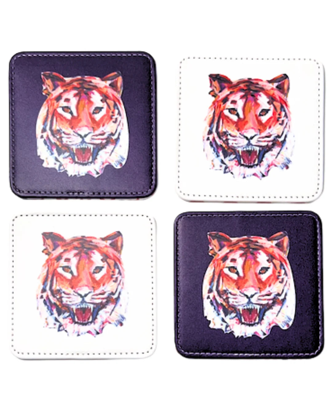Keva Style Tiger in Orange Game Day Coasters - Set of 4