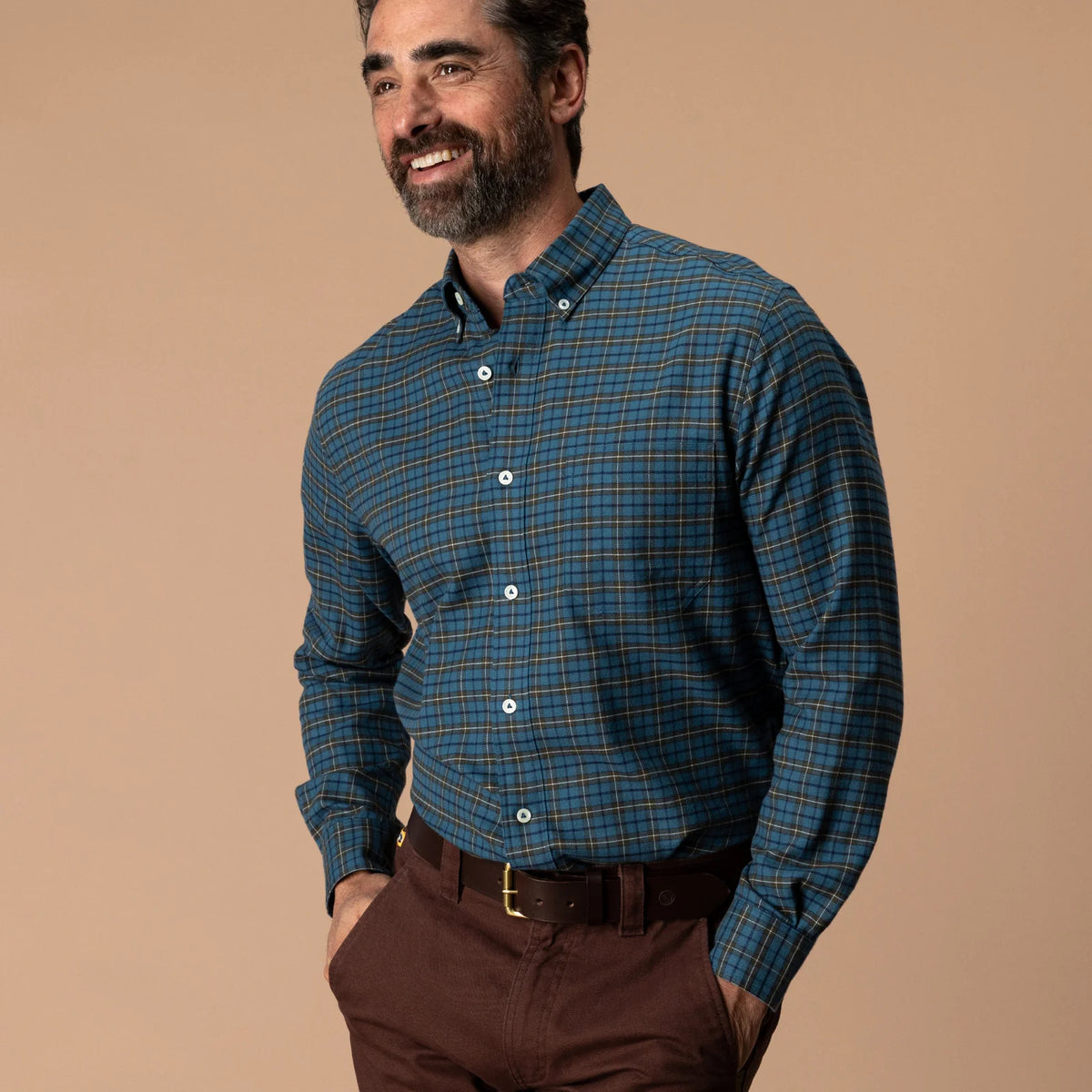 Duck Head Men's Wexler Cotton Flannel Sport Shirt