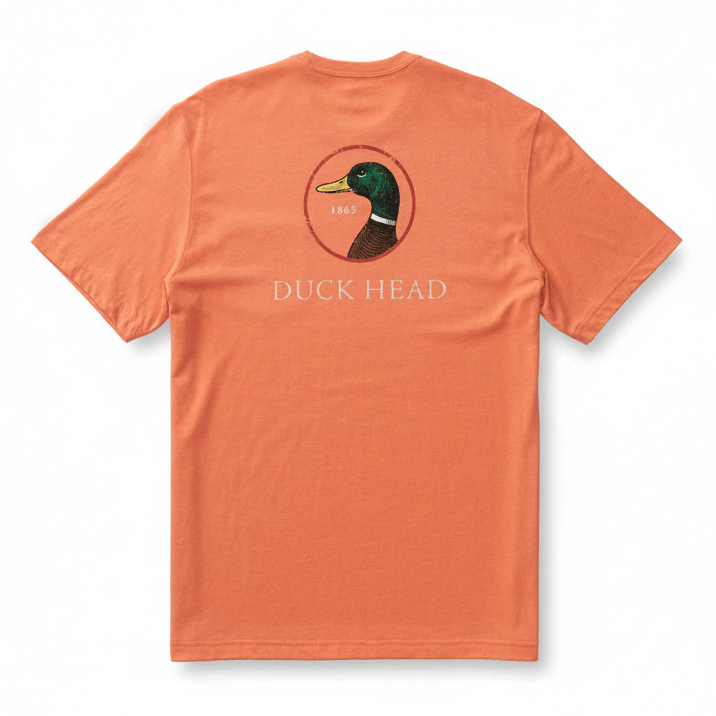 Duck Head Logo Short Sleeve T-Shirt - Coral Heather