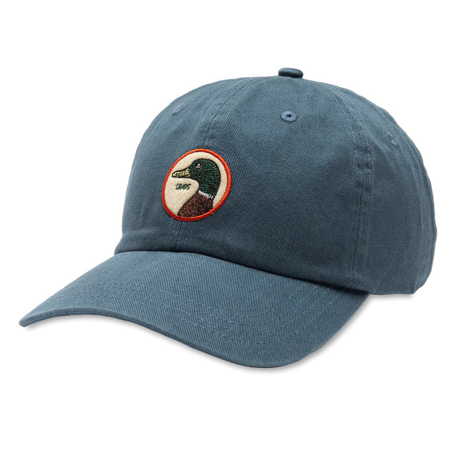 Duck Head Circle Patch Twill Hat-Lake Blue