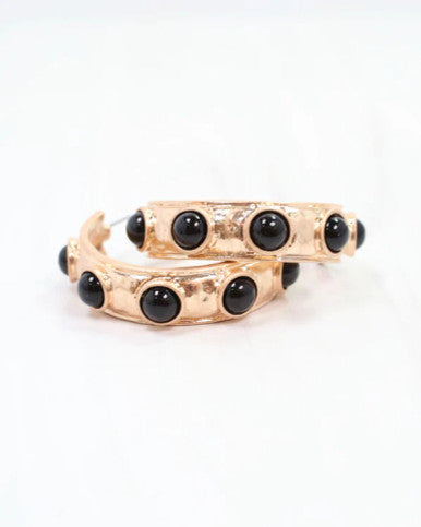 Caroline Hill Frazee Pearl Hoop Black