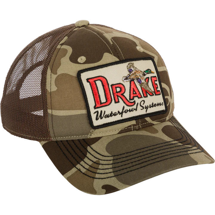Drake Square Patch Foam Front Ball Cap - Old School Timber