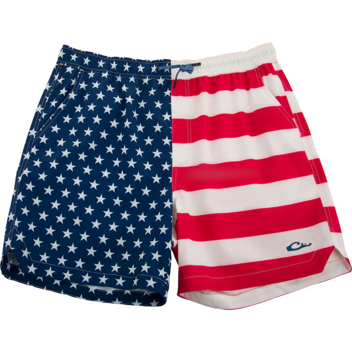 Drake Men's Lake Shore Dock Short - American Flag
