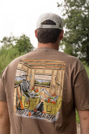 Dirty Marsh Outfitter's Men' Skelly in Da Stand Tee - Espresso