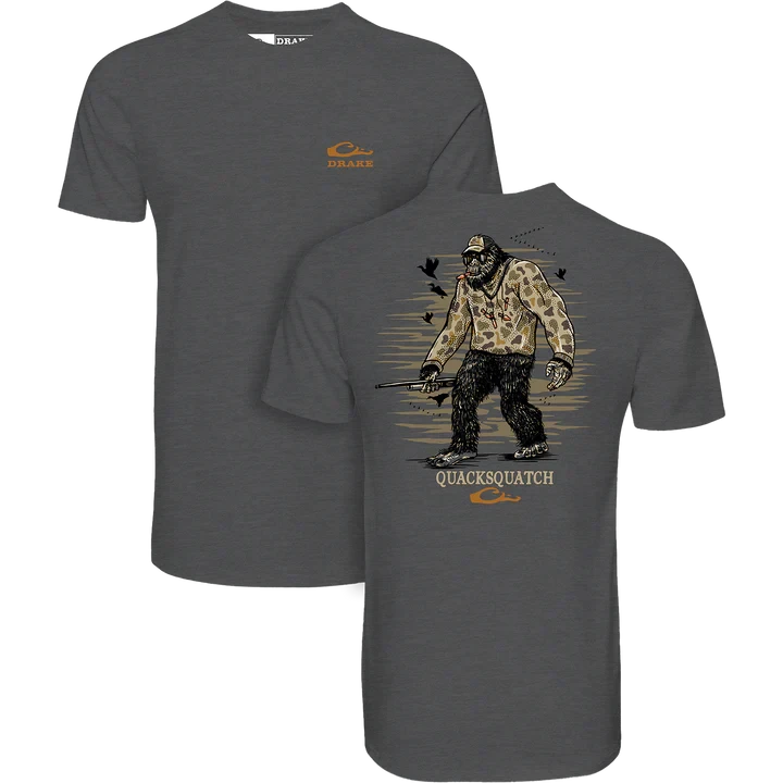Drake Youth Quacksquatch T-Shirt - Graphite Heather