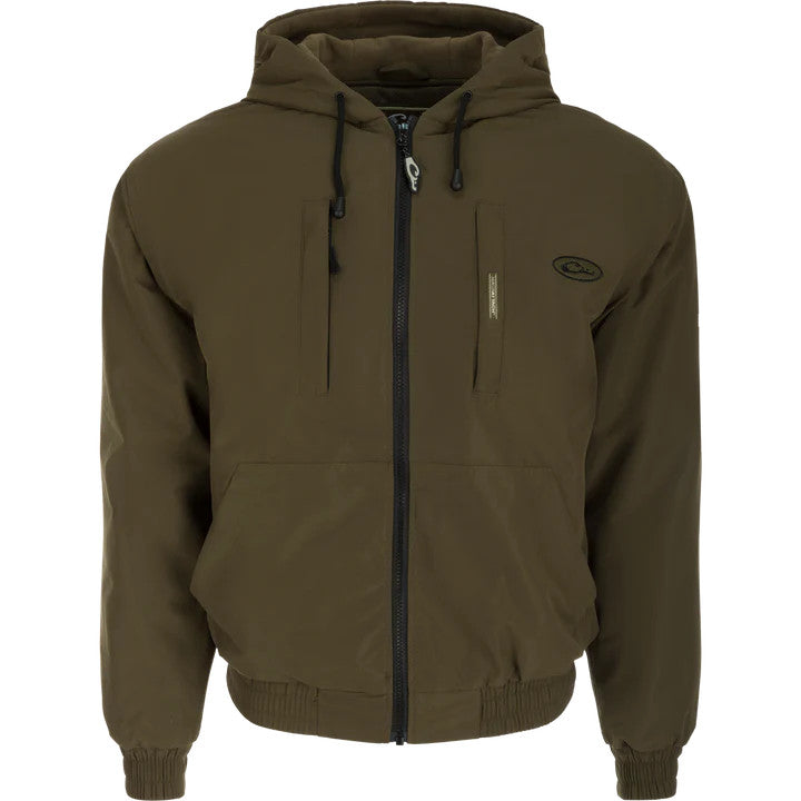 Drake MST Waterproof Full Zip Jacket with Hood - Green Timber