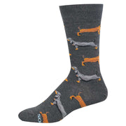 Socksmith Dachshunds Cotton Crew - Charcoal Heather