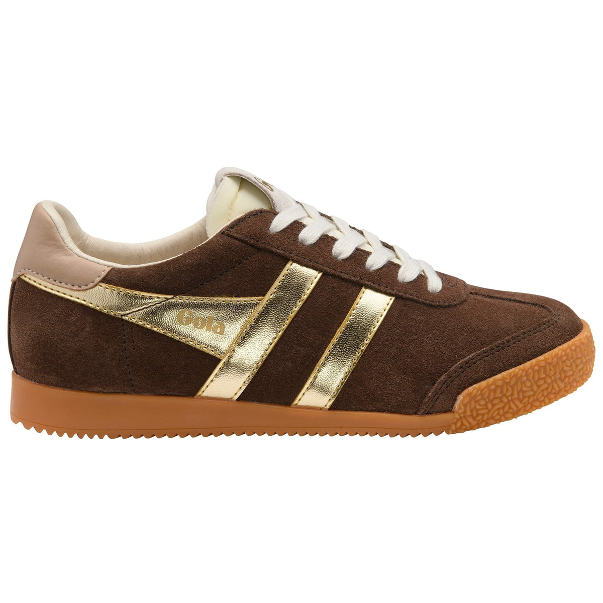 Gola Classics Women's Elan Sneakers - Dark Brown/Gold/Cameo