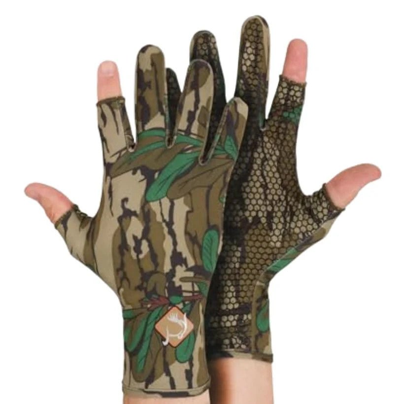 Ol' Tom Performance Stretch-Fit Turkey Gloves - Obsession Green Leaf