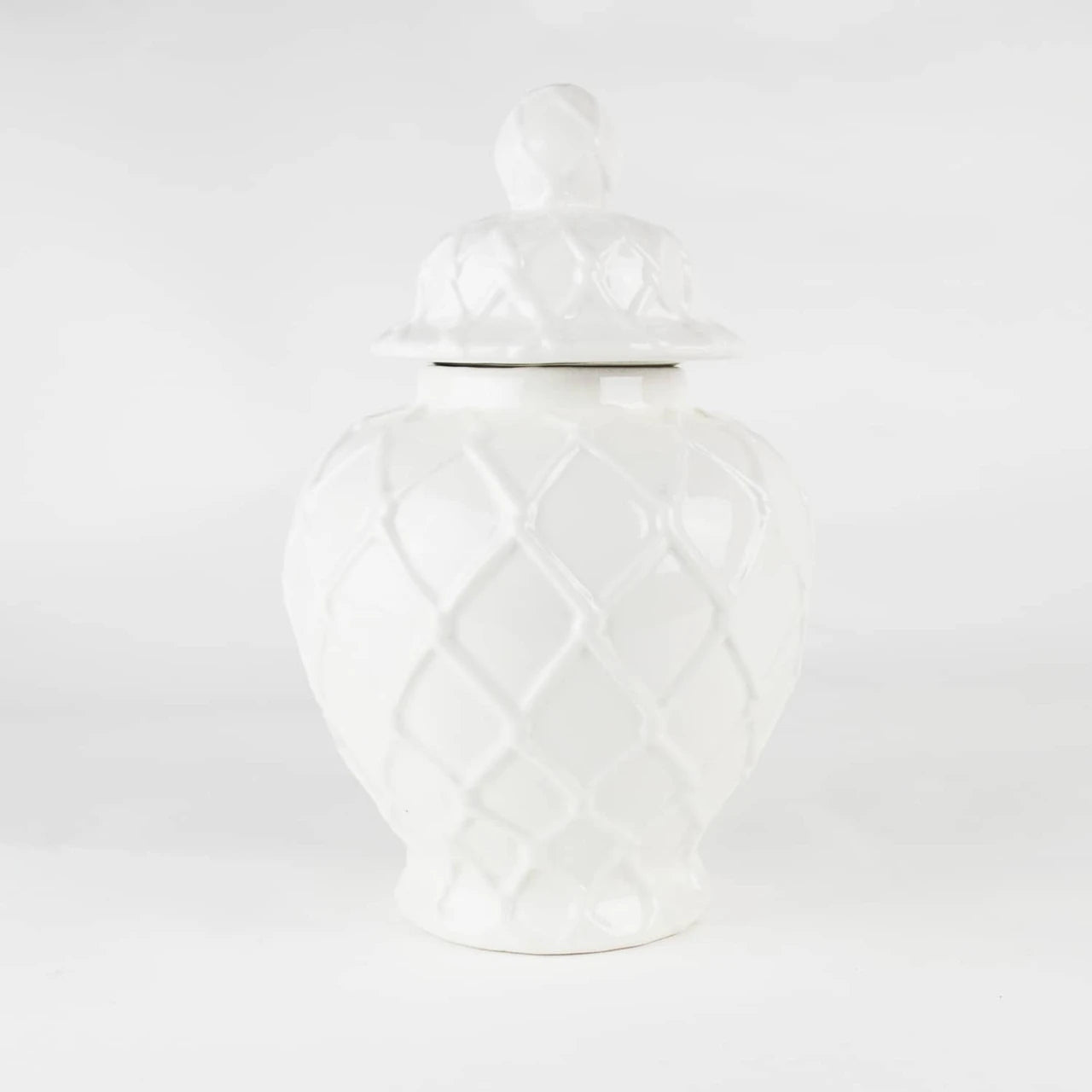 8 Oak Lane White Large Textured Ginger Jar
