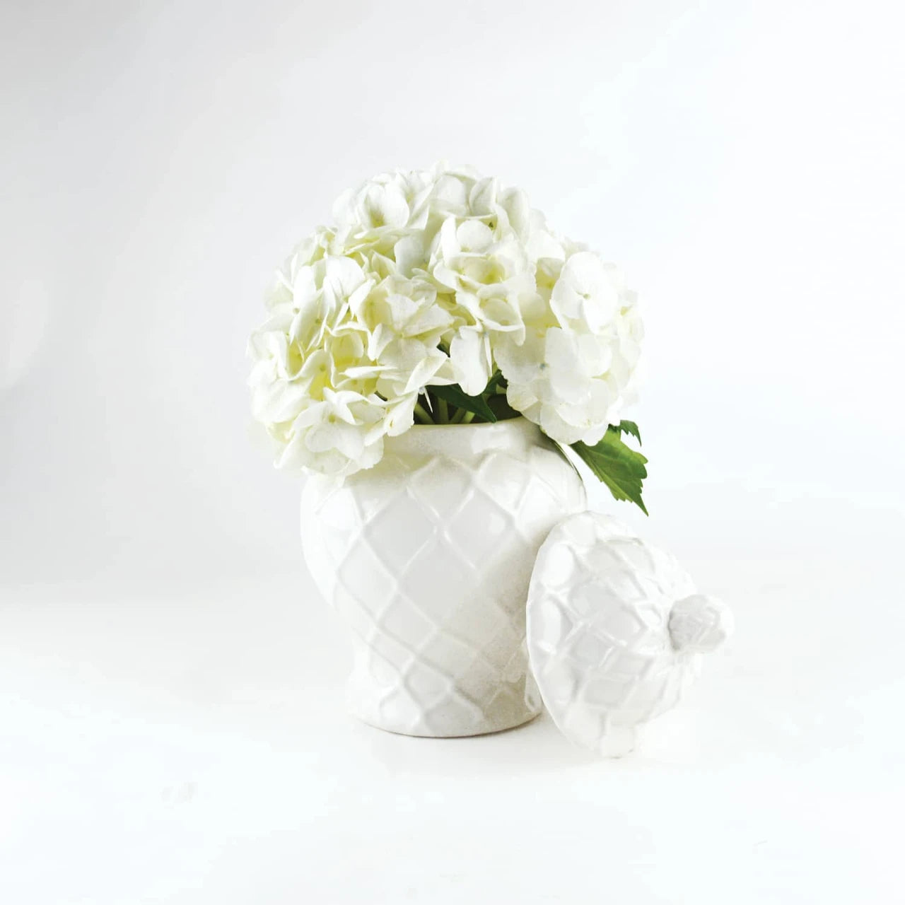 8 Oak Lane White Small Textured Ginger Jar