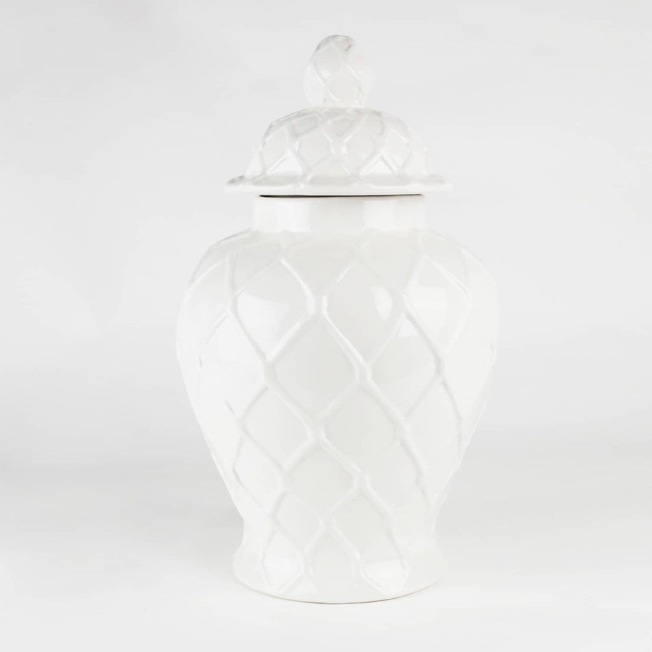 8 Oak Lane White Extra Large Textured Ginger Jar