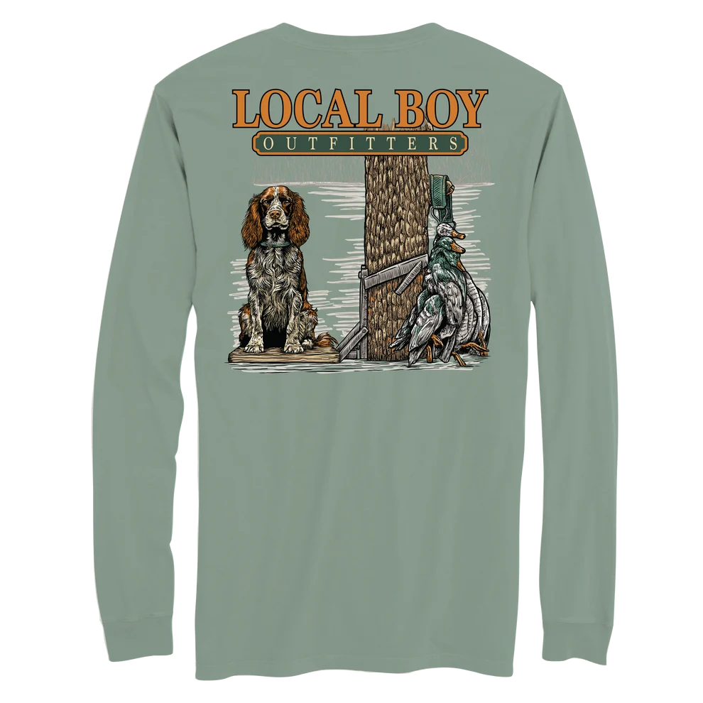 Local Boy Men's Spaniel Stand Long Sleeve T-Shirt - Bay