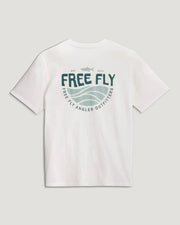 Free Fly Men's Blue Edge Pocket Tee - Bright White