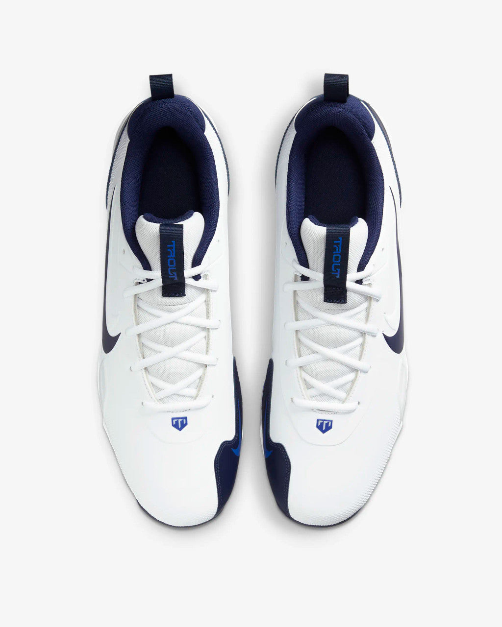Nike Force Trout 9 Keystone Baseball Cleats - White/Hyper Royal/Midnight Navy