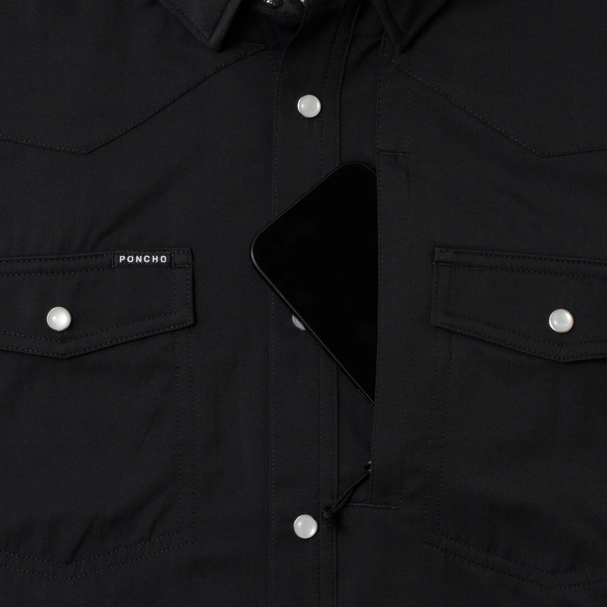 Poncho Men's Western The Bandera - Black