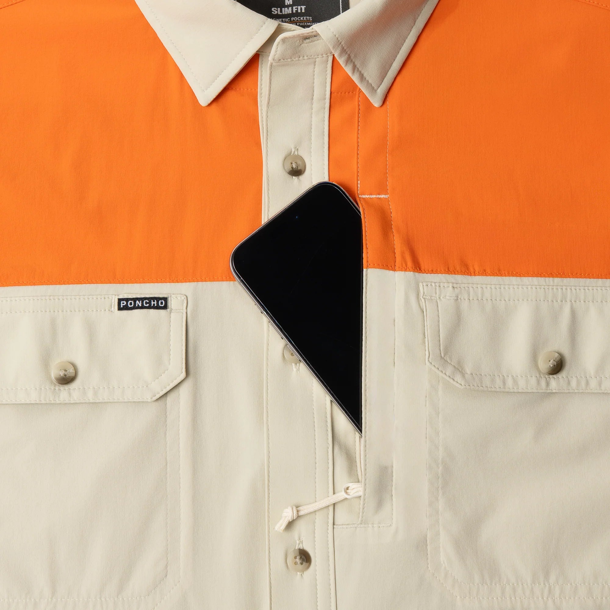 Poncho Men's The Thomasville - Tan with Blaze Patch