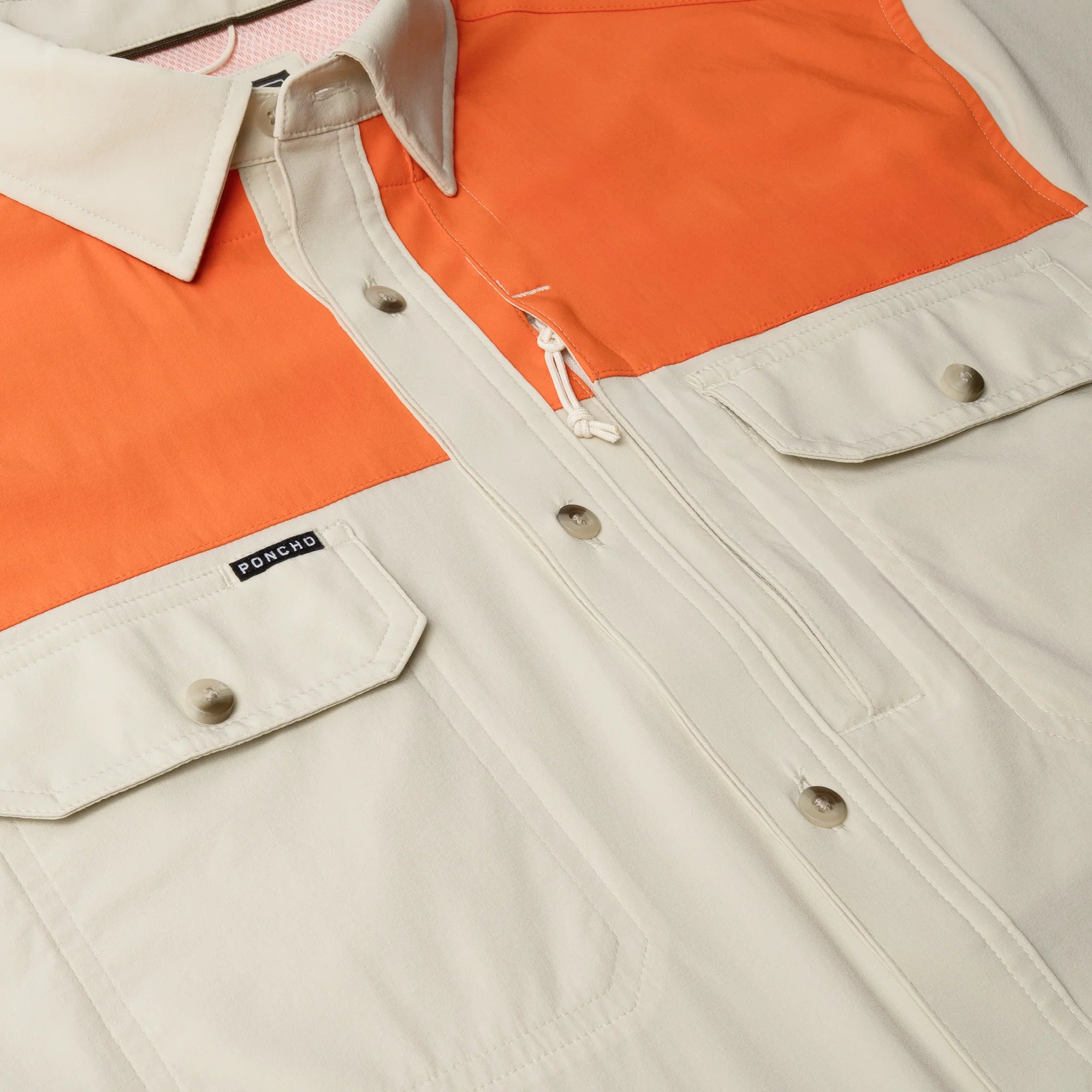 Poncho Men's The Thomasville - Tan with Blaze Patch