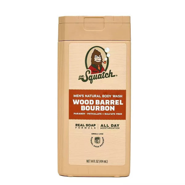 Dr. Squatch 14 oz Wood Barrel Bourbon Body Wash