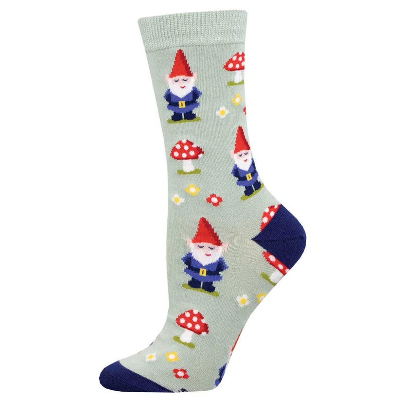 Socksmith Gnome More Mushrooms Bamboo Crew Socks