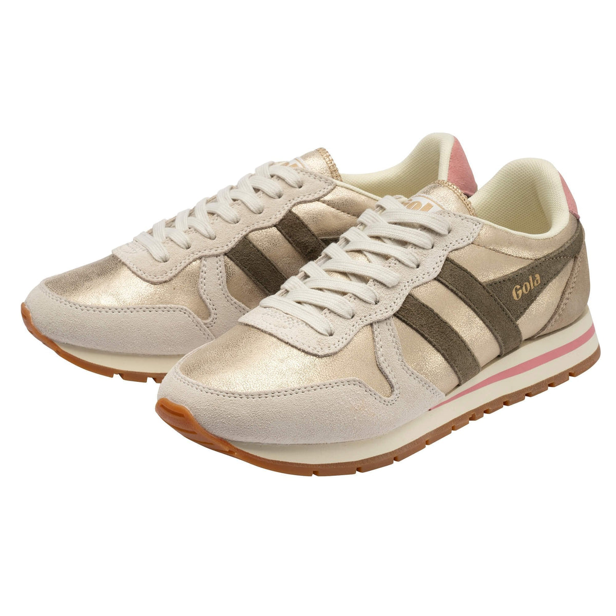Gola Women's Daytona Blaze Sneakers - Gold/Khaki/Coral
