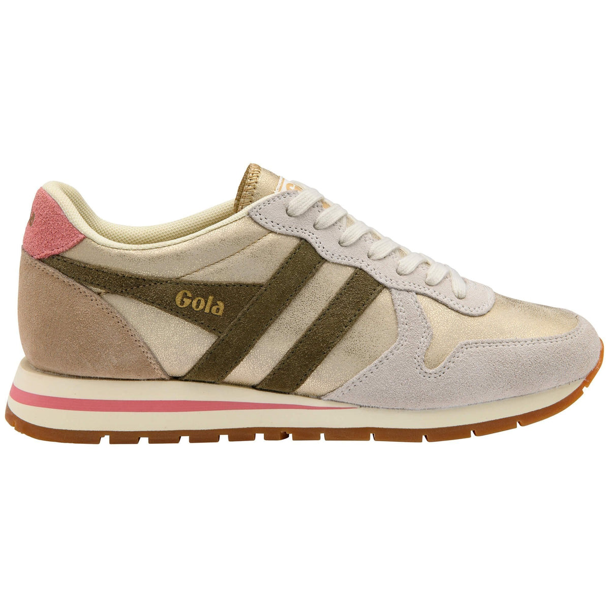 Gola Women's Daytona Blaze Sneakers - Gold/Khaki/Coral