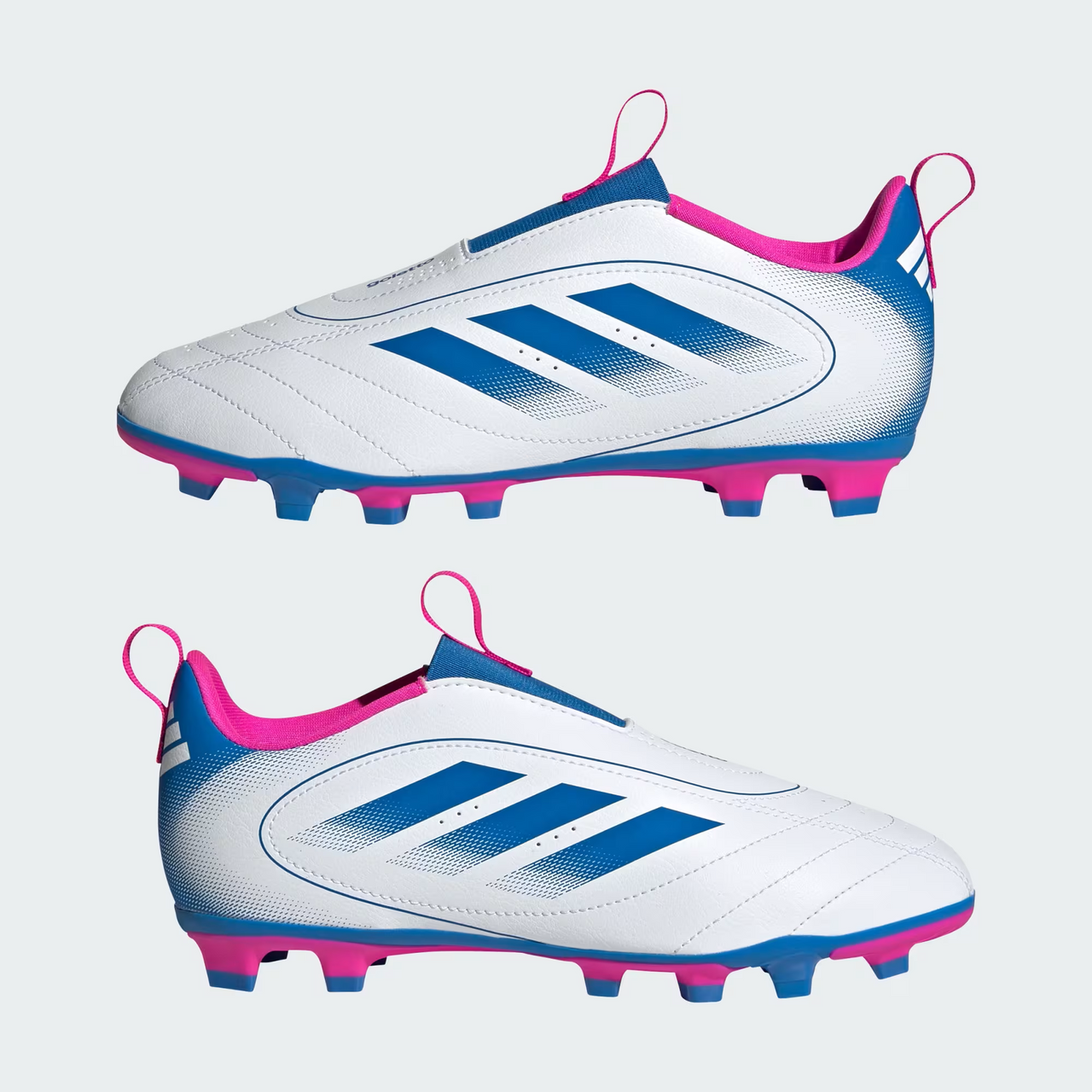 Adidas Goletto IX FG/MG Soccer Cleats - White/Royal/Pink