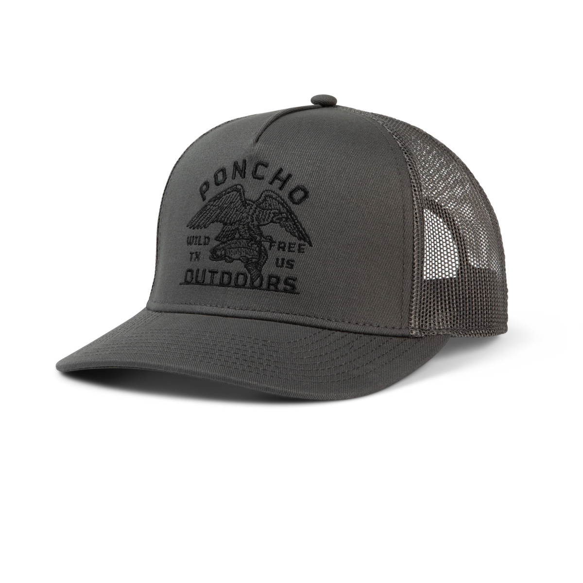 Poncho Men's Grey Eagle Trucker Hat