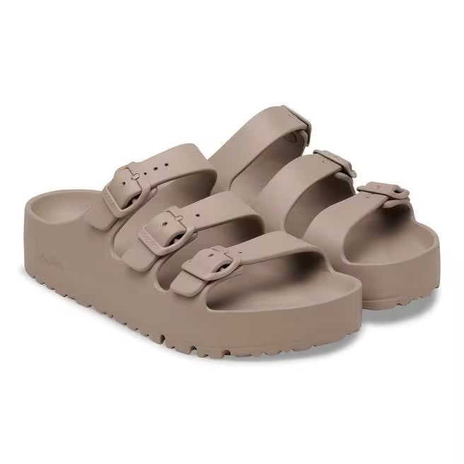 Birkenstock Women's Florida Flex Platform Sandals - Grey Taupe