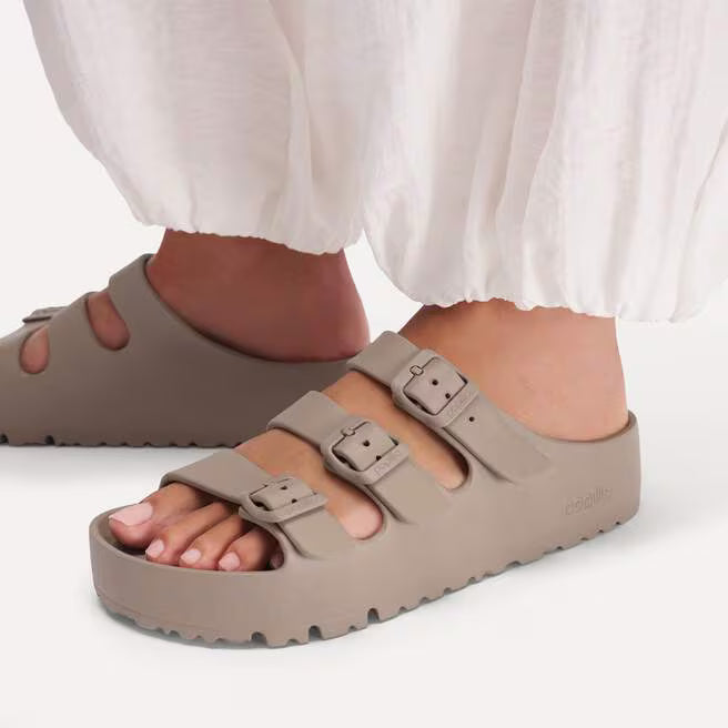 Birkenstock Women's Florida Flex Platform Sandals - Grey Taupe