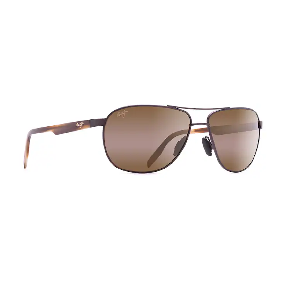 Maui Jim Castles Polarized Sunglasses Matte Black with HCL Bronze Lens