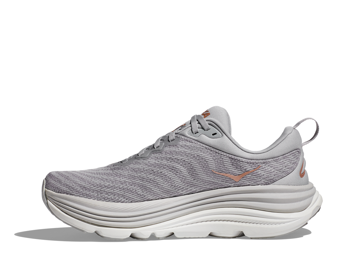 Hoka Women's Gaviota 5 Running Shoe Wide - Harbor Mist/Rose Gold
