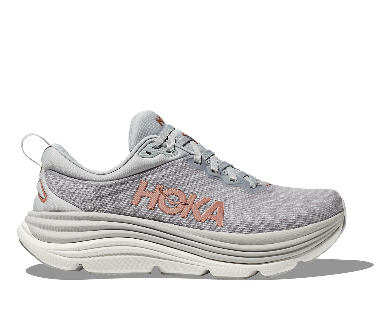 Hoka Women's Gaviota 5 Running Shoe Wide - Harbor Mist/Rose Gold