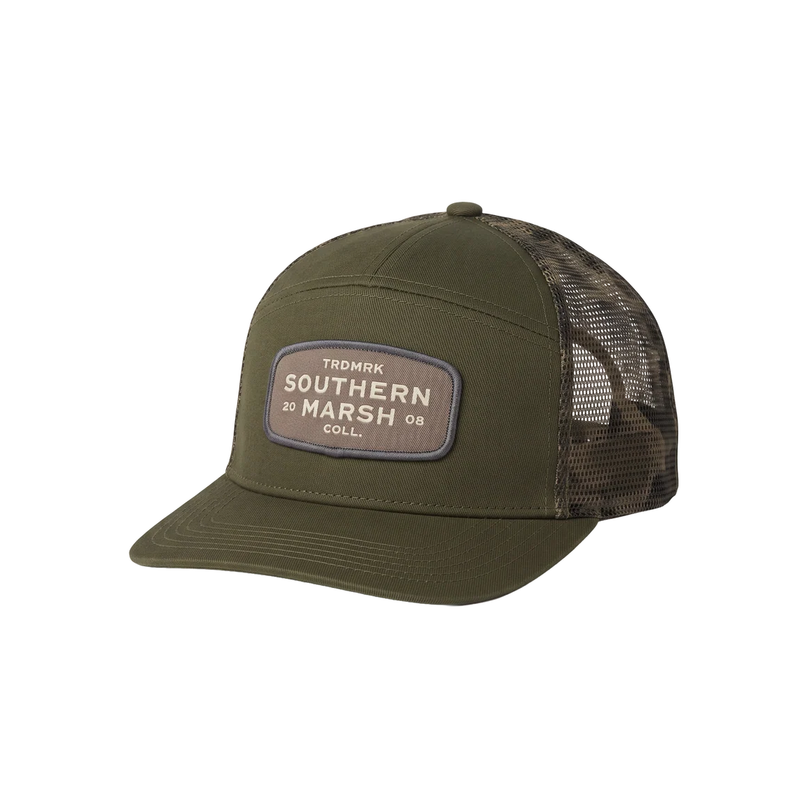 Southern Marsh Uvalde County 7 Panel Trucker - Retro Camo