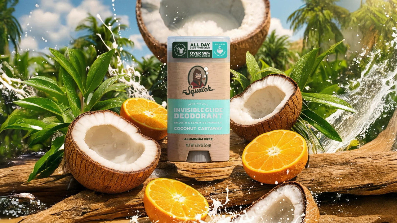 Dr. Squatch Invisible Glide Deodorant Coconut Castaway