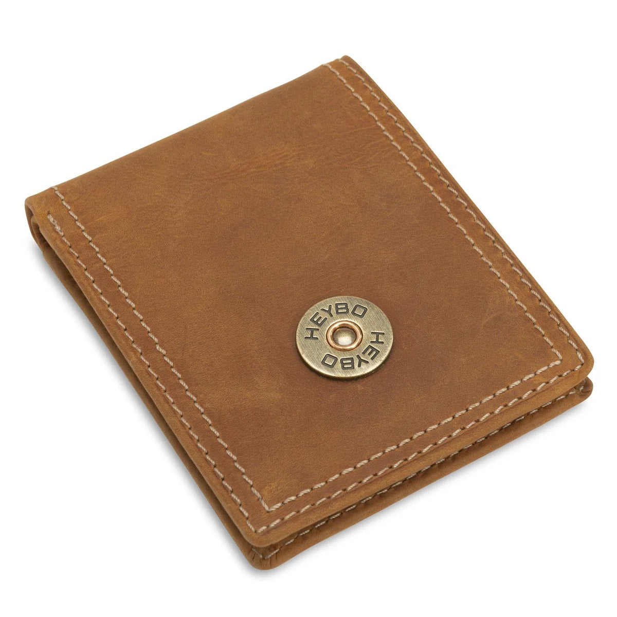 Heybo Men's Leather Bifold Wallet - Brown