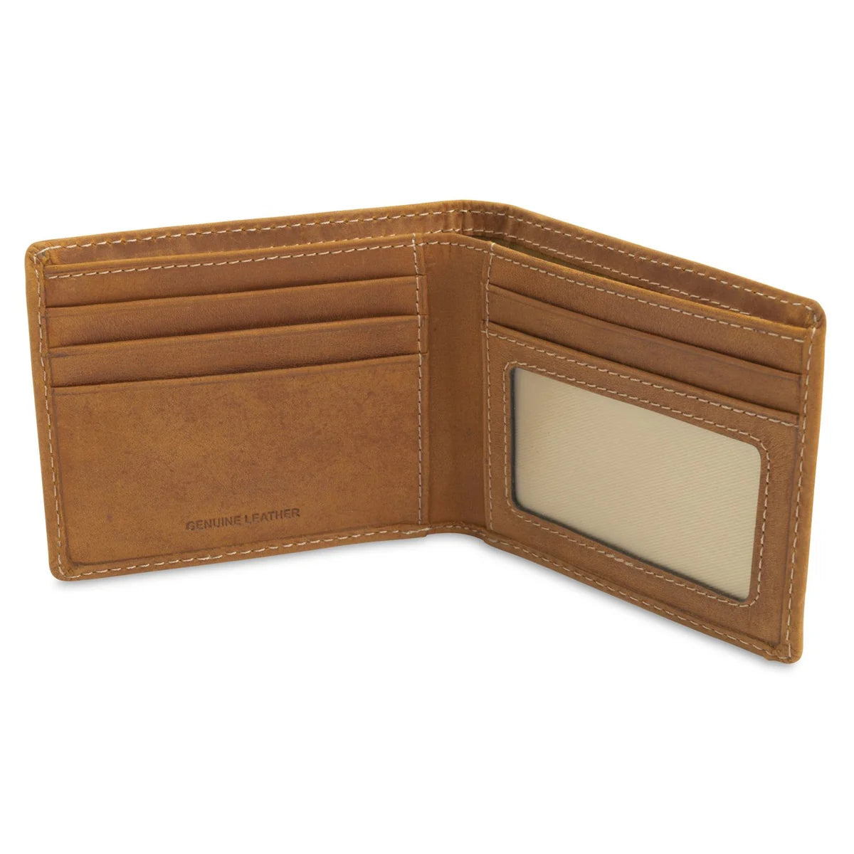 Heybo Men's Leather Bifold Wallet - Brown