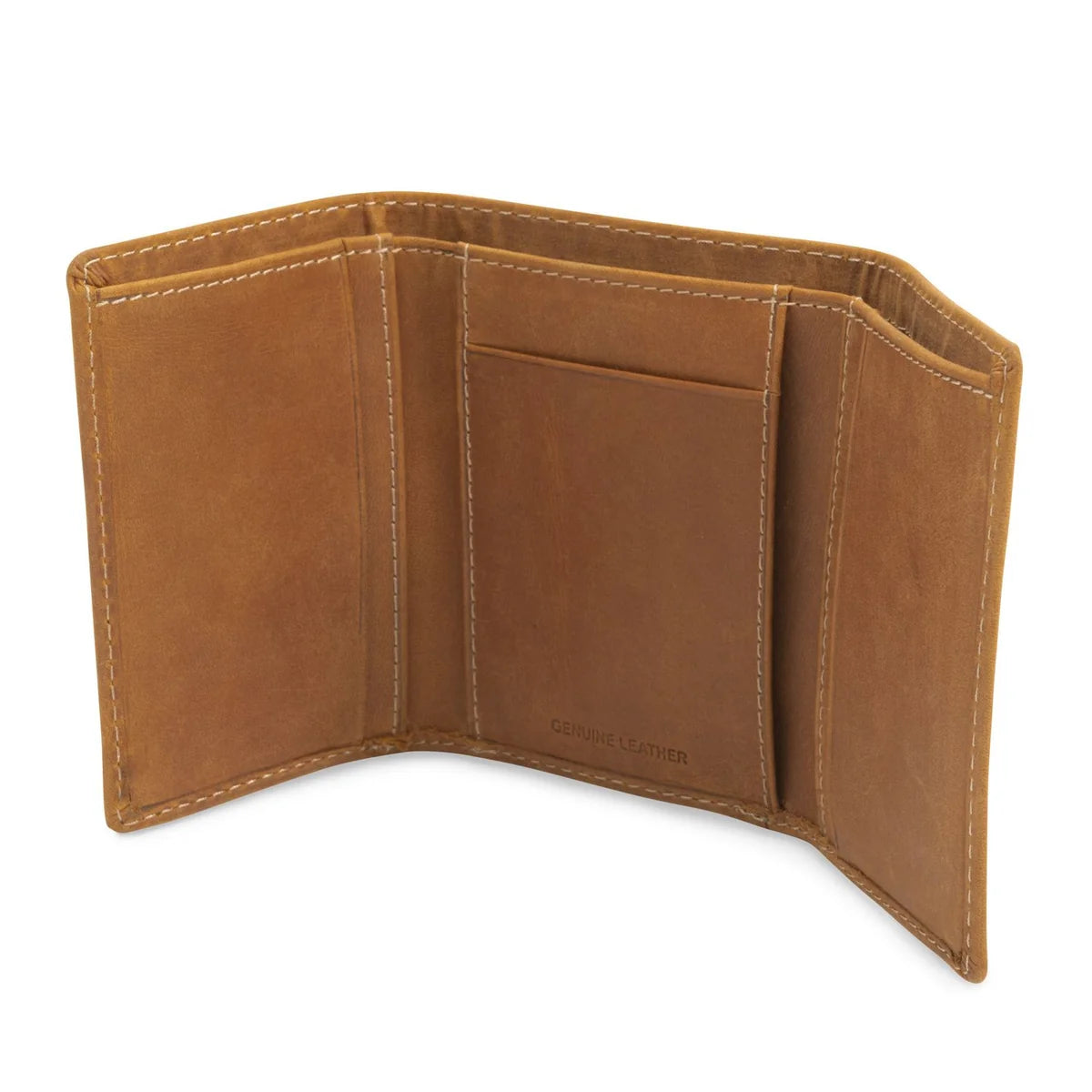 Heybo Men's Leather Trifold Wallet - Brown
