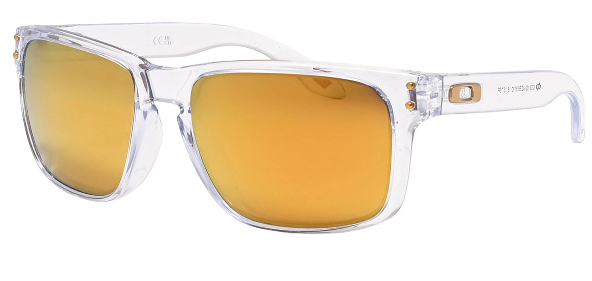 Oakley Holbrook Polarized Sunglasses - Clear/Prizm 24K
