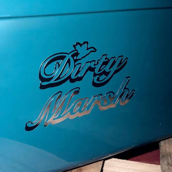 Dirty Marsh Classic Back Glass Decal - Chrome 6"