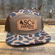 Shoot & Reel Men's SC Farming Patch Flatbill - Delta Chocolate