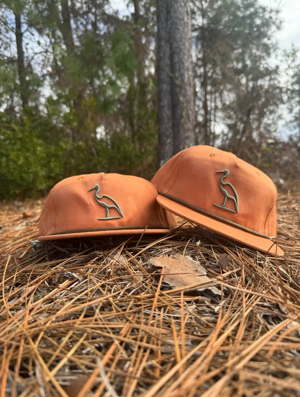 Dirty Marsh Men's Heron Emroidered Rope Hat - Terra