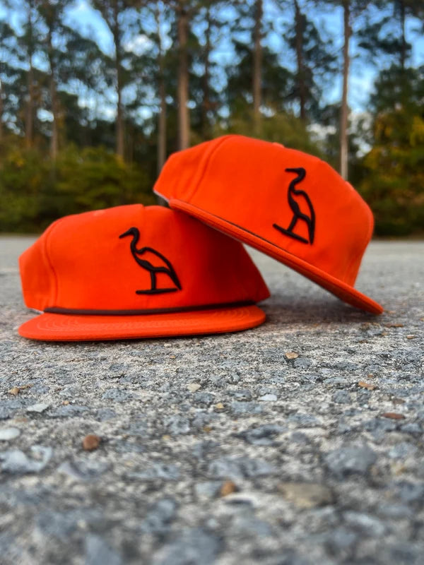 Dirty Marsh Men's Heron Embroidered Rope Hat - Blaze Orange