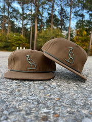 Dirty Marsh Outfitters Men's Heron Embroidered Rope Hat - Tobacco