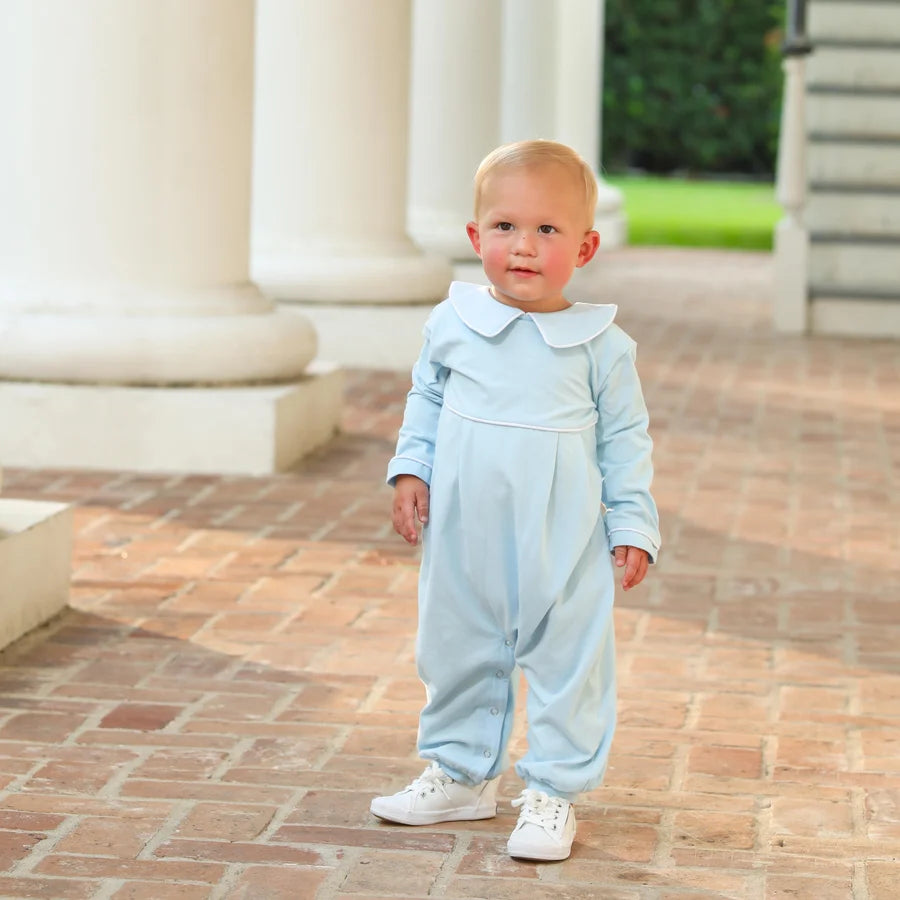 Trotter Street Kids Infant Boys Jospeh Romper - Light Blue