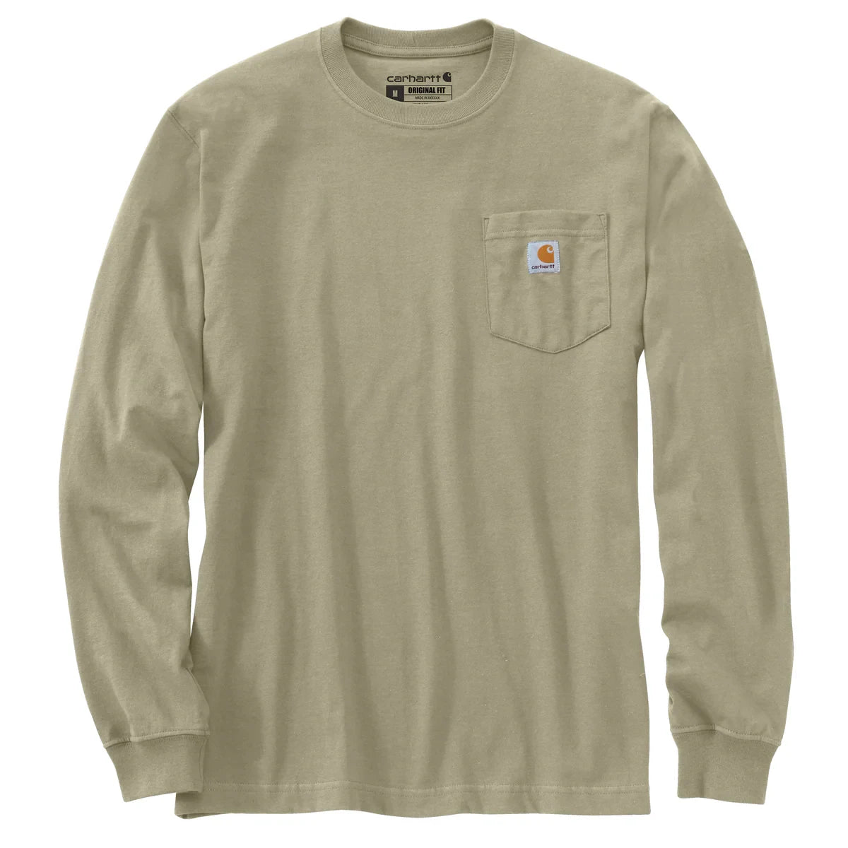 Carhartt Men's Loose Fit Heavyweight Long-Sleeve Pocket T-Shirt - Faded Fatigue